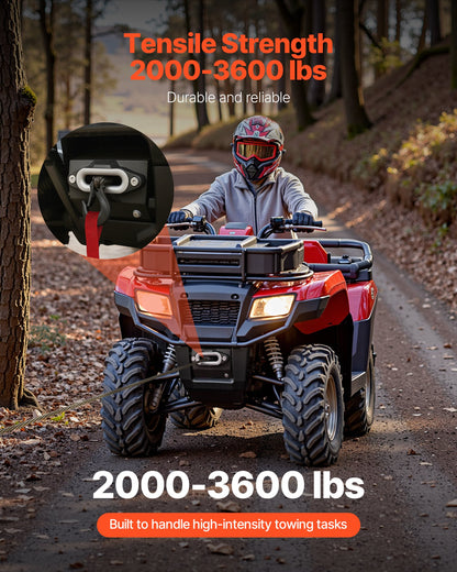 Winch Mount, Winch Capacity of 2000-3600 lbs, Trailer Hitch Winch Mount for Select Honda Foreman and Rancher Rubicon Models (2014-2021), 2 Mounting Hole Design, Powder Coated Steel, Black