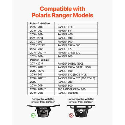 Towbar Winch Mount for Select Polaris Ranger Models (2010-2021) | EU