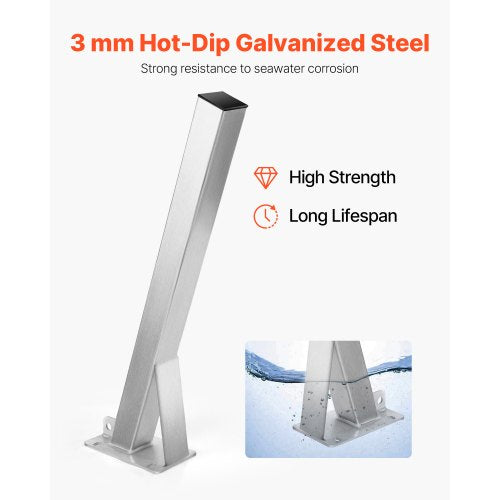 Bootswindenhalterung mit U-Bolzen für 76 mm B x 76-101 mm H Anhängerdeichsel | EU