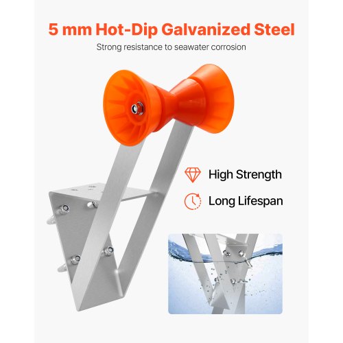 Bootswindenständer 51-76 mm Windenpfosten Bootsanhänger Windensitz mit Rolle