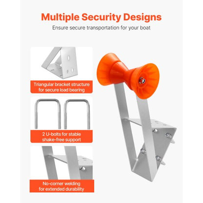 Bootswindenständer 51-76 mm Windenpfosten Bootsanhänger Windensitz mit Rolle