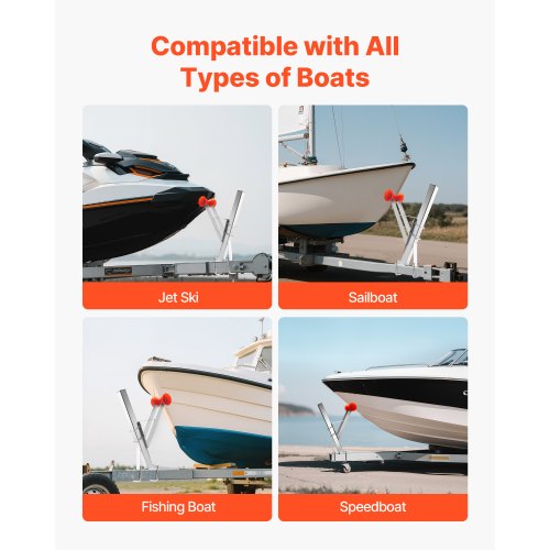 Bootswindenständer 51-76 mm Windenpfosten Bootsanhänger Windensitz mit Rolle