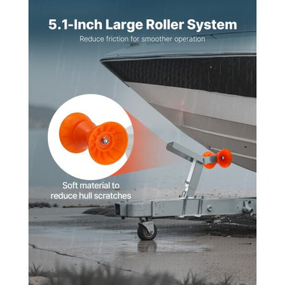 Vinschstativ för båttrailer med rulle, justerbar höjd, båtvinschfäste