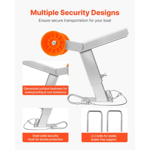 Vinschstativ för båttrailer med rulle, justerbar höjd, båtvinschfäste