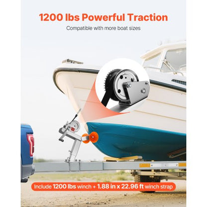 Bootsanhänger Windenständer mit Haspel 544 kg Winde Bootswindenhalterung
