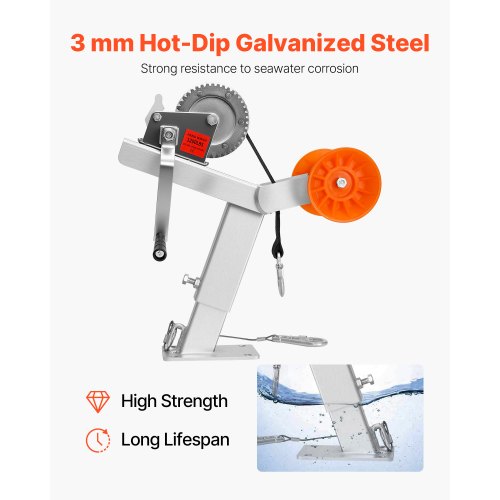 Bootsanhänger Windenständer mit Haspel 544 kg Winde Bootswindenhalterung
