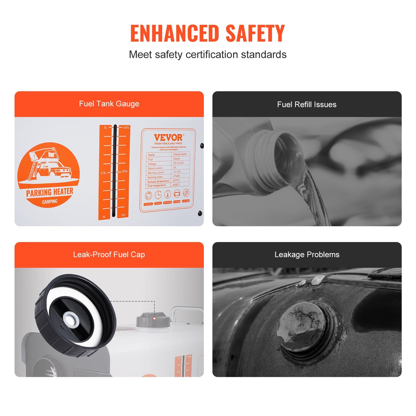 Diesel Luftvärmare 12V/24V 8KW Bluetooth APP Fjärrkontroll för utomhusbruk