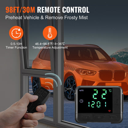 5-8KW Diesel Heater, Diesel Air Heater All in One with Remote Control and LCD Screen, Fast Heating Low Noise, Portable Diesel Heater for Truck Van RV Trailer Camper and Indoors