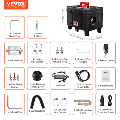 Diesel Air Heater 12V/24V 8KW Bluetooth APP Remote Control for Vehicles