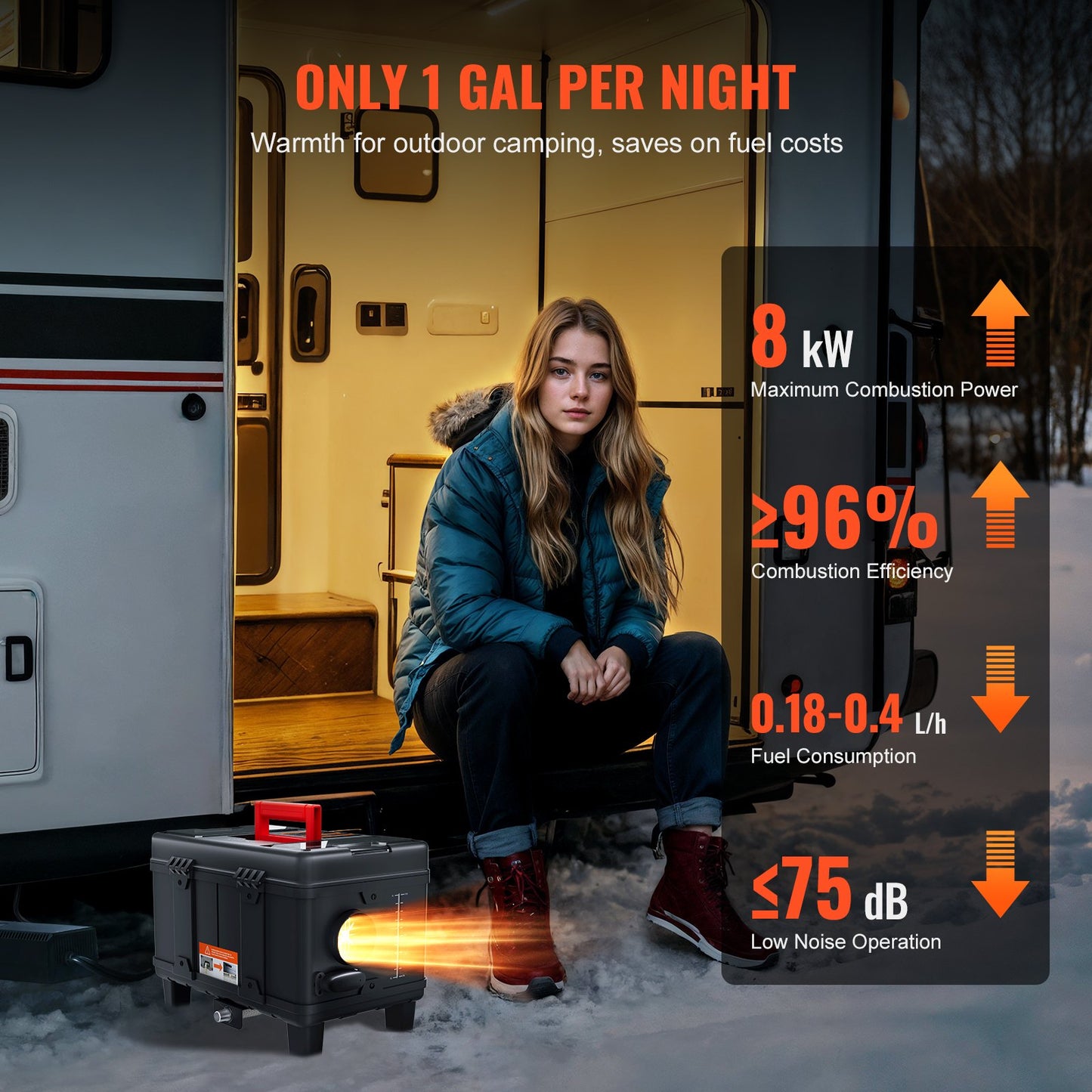 Diesel Luftvärmare 12V/24V 8KW Bluetooth APP Fjärrkontroll för fordon