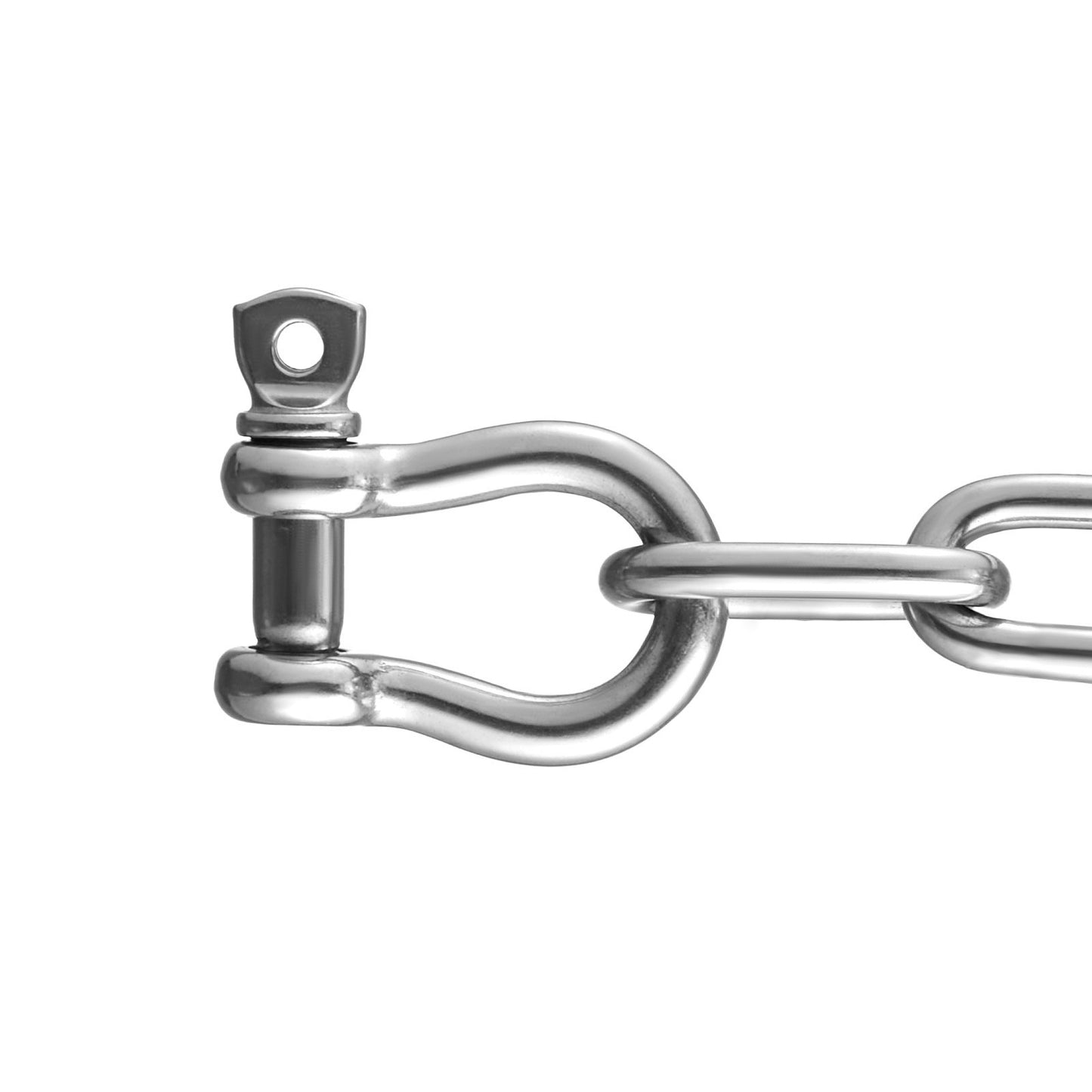Edelstahl-Ankerkette für Boote, Bleikette 1/4" x 4" mit zwei Schäkeln