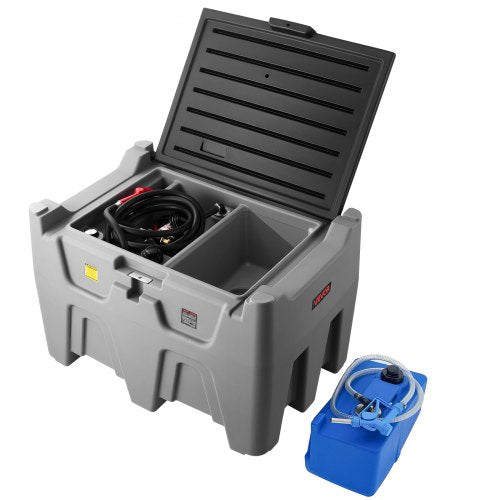 Portable Diesel Tank, Separated 106 Gal Diesel & 8 Gal DEF Storage Tank, Leakproof Fuel Transfer Tanks with Pump & 13 Ft Hose, 10 GPM Flow Rate, Gas Storage Tanks for Easy Fuel Transportation