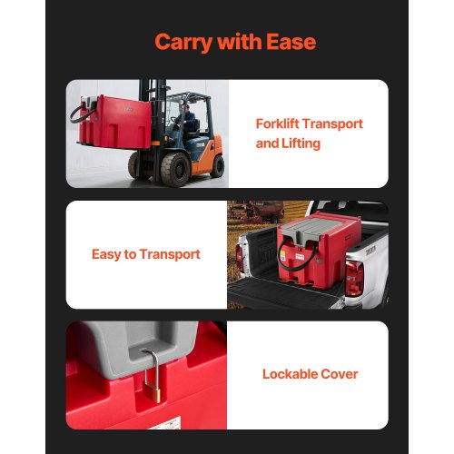 Tragbarer Dieselkraftstofftank, 116 Gallonen, Benzintank, 12 V, Transferpumpe, 10 GPM