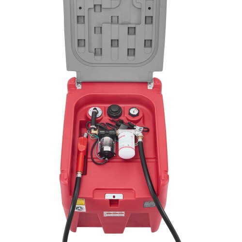 Portable Diesel Fuel Tank 58 Gallon Gasoline Tank 12V Transfer Pump 10GPM