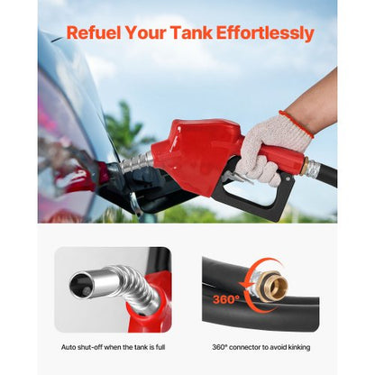 Portable Diesel Tank 128 Gallon Diesel Fuel Tank with 12V Transfer Pump 10GPM Black