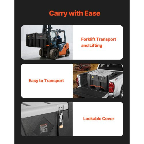 Portable Diesel Tank 128 Gallon Diesel Fuel Tank with 12V Transfer Pump 10GPM Black