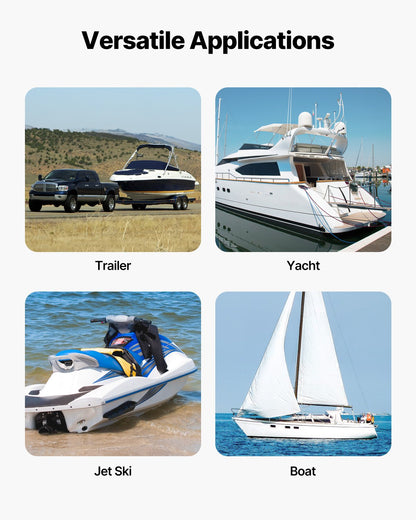 Infällbara spärrremmar Bindningsremmar 2 tum x 4 fot för båt (2-pack)