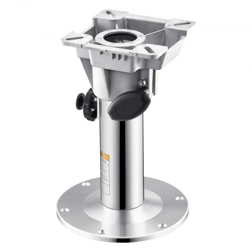 Boat Seat Pedestal, Adjustable Height from 12.76 to 18.7 Inches, Aluminum Alloy Boat Chair Base with Locking Design, Waterproof & Rust-resistant, Ideal for Fishing and Boating Enthusiasts