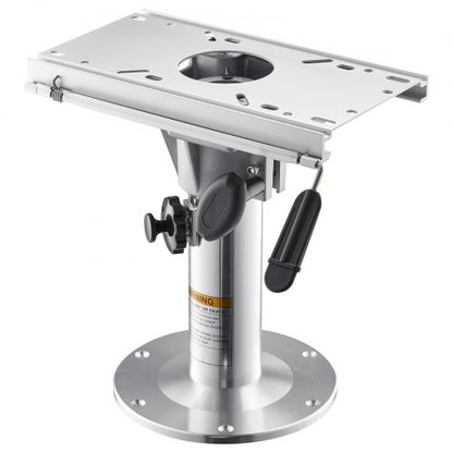 Boat Seat Pedestal, Adjustable Height from 13.39 to 19.2 Inches, Aluminum Alloy Boat Chair Base with Slide, 5-inch Sliding Travel, Locking Design, Ideal for Fishing and Boating Enthusiasts