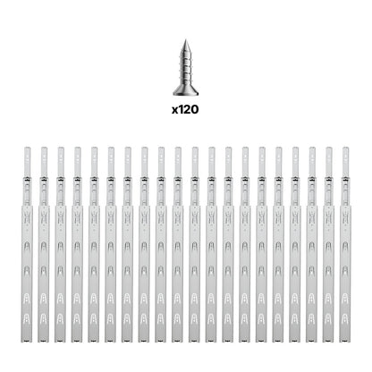 Schubladenschrank, seitliche Schiebemontage, 61 cm, 10 Paar, 100 LB Lastwechsel