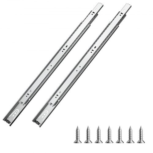 Drawer Slides, 20 inch, 10 Pairs Full Extension Ball Bearing Cabinet Rails, 100 LB Load Capacity Heavy Duty Side Mount Dresser Drawer Slides, Drawer Track Runners for Kitchen DIY Replacement