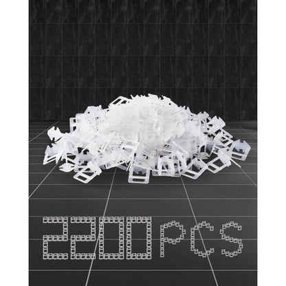 Tile Leveling System Clips, 2200-Piece DIY Tile Leveler Spacers, 1/16"(1.5 mm) Tile Leveler Clips, Tile Leveling System Tile Installation Tools for Professional Ceramic Tile, Stone Installation