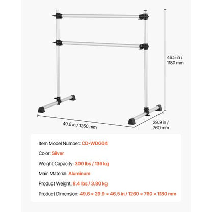 Ballet Pole Freestanding Portable Fitness Dance Pole Height Adjustable | EU
