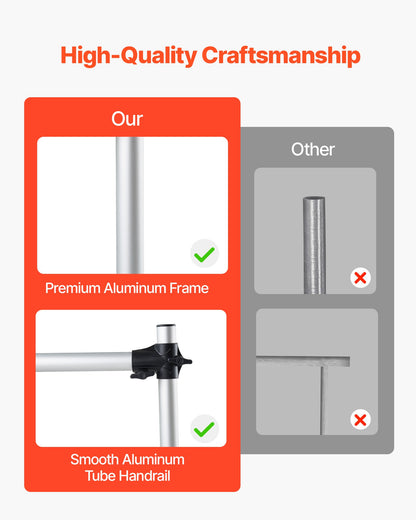 Ballet Barre, 4 Ft Aluminum Double Barre Bar for Home, Freestanding Portable Ballet Stretching Dance Bars, Height Adjustable Anti-Wobble Fitness Studio Equipment, for Pilates Balance Workout