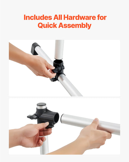 Ballet Barre, 4 Ft Aluminum Double Barre Bar for Home, Freestanding Portable Ballet Stretching Dance Bars, Height Adjustable Anti-Wobble Fitness Studio Equipment, for Pilates Balance Workout