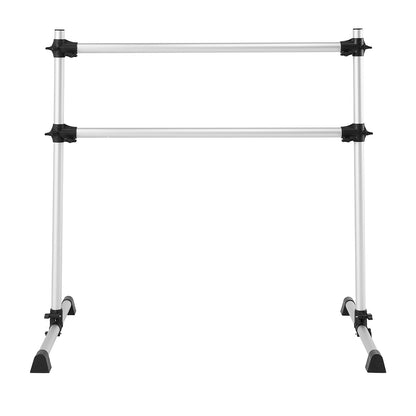 Ballet Barre, 4 Ft Aluminum Double Barre Bar for Home, Freestanding Portable Ballet Stretching Dance Bars, Height Adjustable Anti-Wobble Fitness Studio Equipment, for Pilates Balance Workout