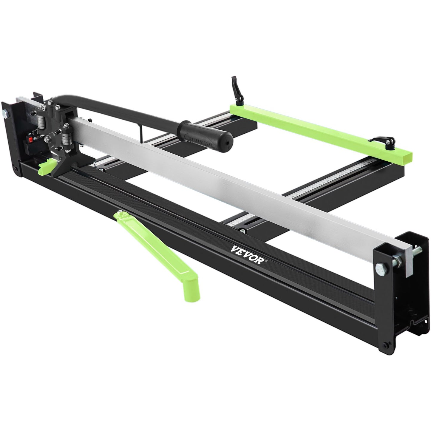 31 Zoll blauer manueller Fliesenschneider mit präziser Laserpositionierung und rutschfester Gummioberfläche. Einzelschiene und Halterung. Geeignet für Porzellan- und Keramikbodenfliesen.