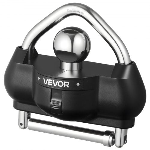 Trailer Hitch Lock, Fits for 1-7/8 in, 2 in, 2-5/16 in Couplers, Heavy-Duty Anti-Theft Trailer Ball Lock with 3 Keys, Prying-Resistant, Adjustable Height Design for RVs, Boats, Trailers, Black