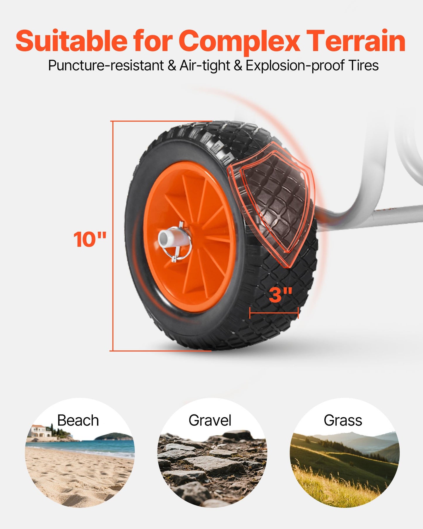 Kayak Cart, 150 lbs Load Capacity, Stand Up Paddle Board Trolley with 10-inch Solid Rubber Tires & Kickstands, Paddle Board Carrier with Ratchet Strap for Paddleboard & Surfboard Transport