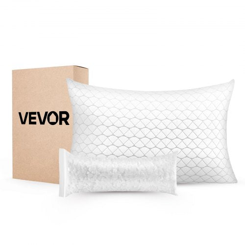 Bed Pillow for Sleeping, King Size Luxury Quality Hotel Pillow with Memory Foam Fill, Supportive & Adjustable, Includes Natural Firber Pillowcase, Bedding for Back, Stomach and Side Sleepers