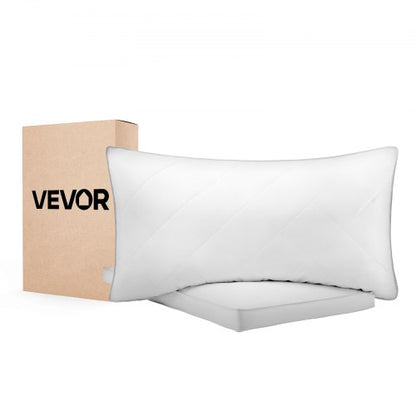 Bed Pillows for Sleeping, Set of 2, King Size Luxury Quality Hotel Pillows with Original Down Alternative Filling, Supportive and Fluffy, Bedding for Back, Stomach and Side Sleepers, White
