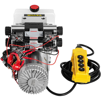 12 V DC doppeltwirkendes Hydraulikaggregat mit Doppelmagnetventil, 4,5 l Tank