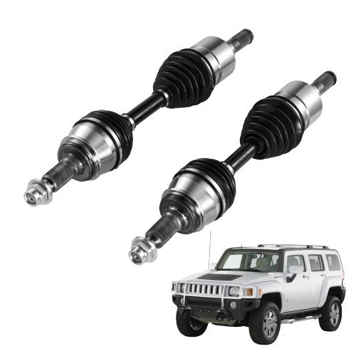 CV Axle Shaft Assembly, 2 Pieces Front Left & Right Side (Driver and Passenger Side), Automotive Replacement CV Joint Axles Pair Compatible with 2006-2010 Hummer H3, Alloy Steel & Carbon Steel