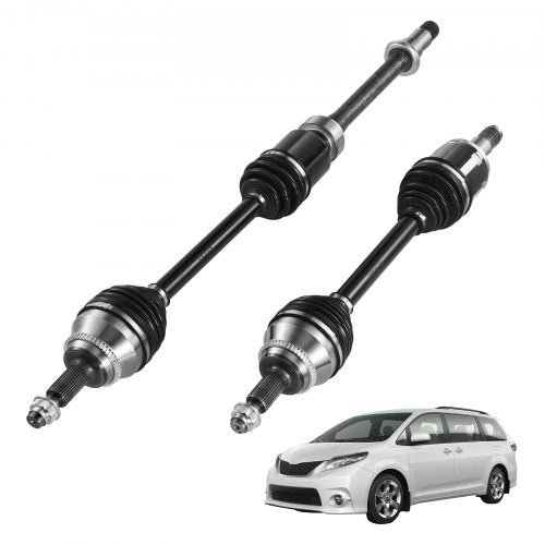CV Axle Shaft Assembly, 2 Pieces Front Left & Right (Driver and Passenger Side), Automotive Replacement CV Joint Axles Pair Compatible with 2004-2010 Toyota Sienna, Alloy Steel & Carbon Steel