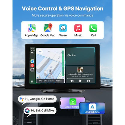 Bilstereo Radio CarPlay Pekskärm 9-tums Apple Android Fram-/bakkamera