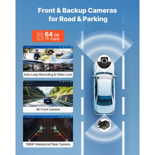 Bilstereo Radio CarPlay Pekskärm 9-tums Apple Android Fram-/bakkamera