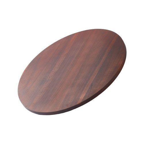 24 in Wood Lazy Susan Turntable, 360° Rotation Round Clear Tabletop Rotating Tray, Acacia Wood Dining Table Centerpiece, Smooth and Silent Spin, for Family Gatherings, Banquets and Weddings