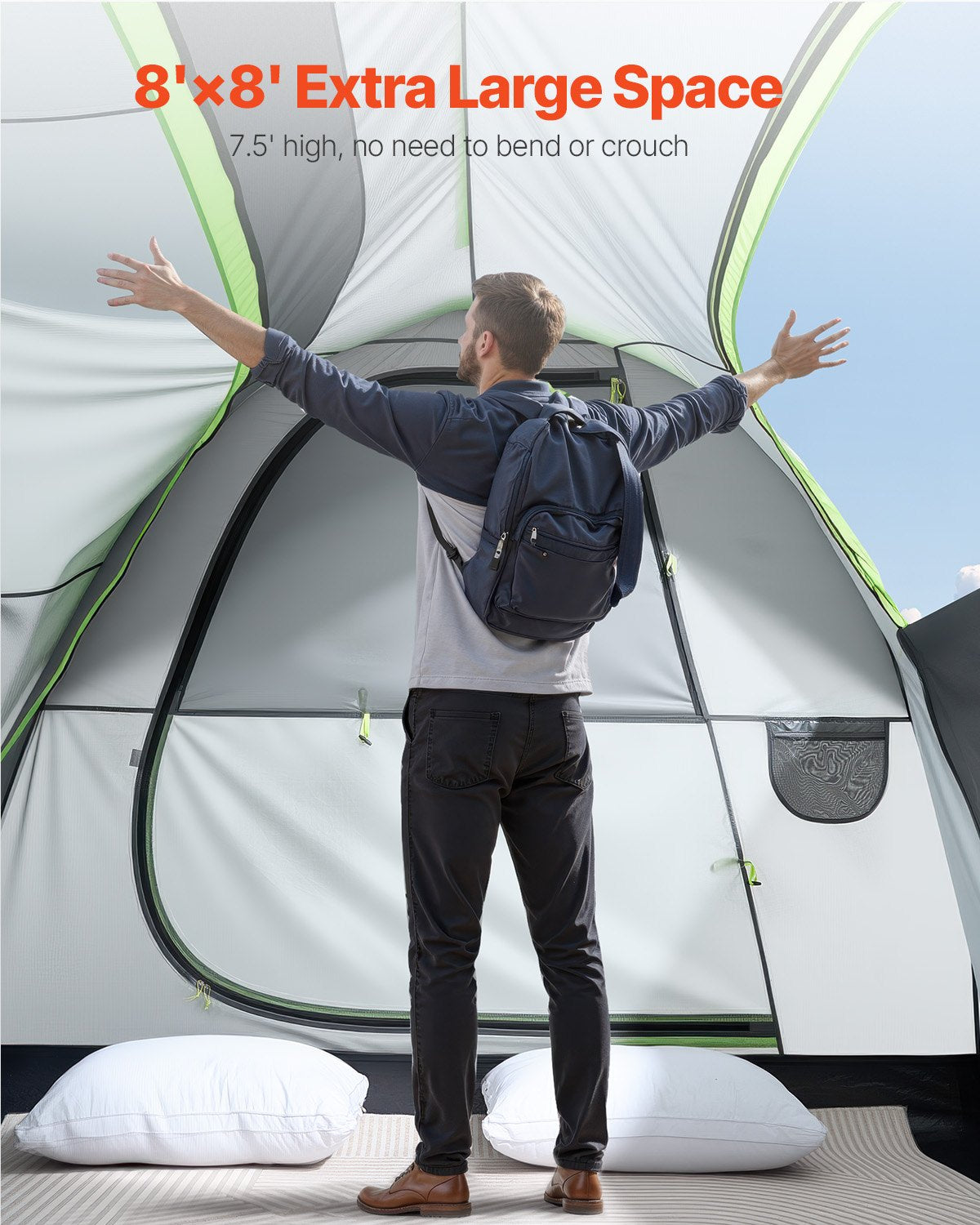 SUV Campingzelt Outdoor SUV Zelt mit 2 Türen Wasserdicht für 5-8 Personen