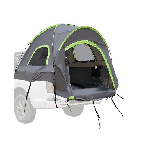 Pickup Truck Tent, Fit 5.5-6.0 ft Truck Tents for Camping, Waterproof PU2000mm 2-3 Person Sleeping Truck Bed Tent with Double Layer Design Windows, Sturdy Truck Bed Camper Shell with Storage Bag