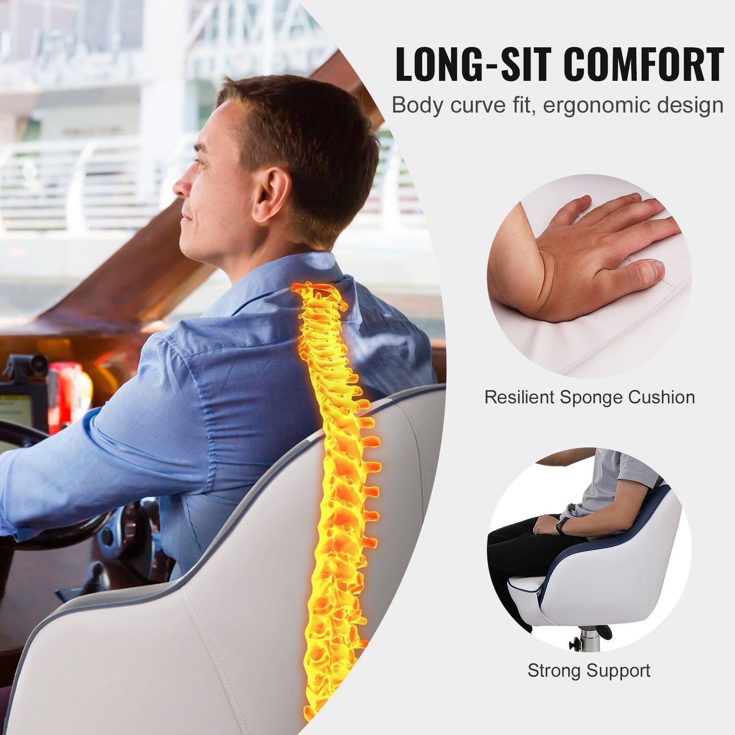 Båtsäte Kapten Bucketsäte Fiskeponton Båtsäte Stoppstol 1 st