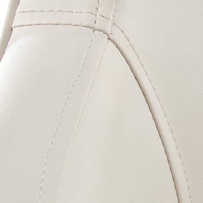 Båtsits Lågt ryggstöd PVC Läder Kapten Bucket Seat Vit