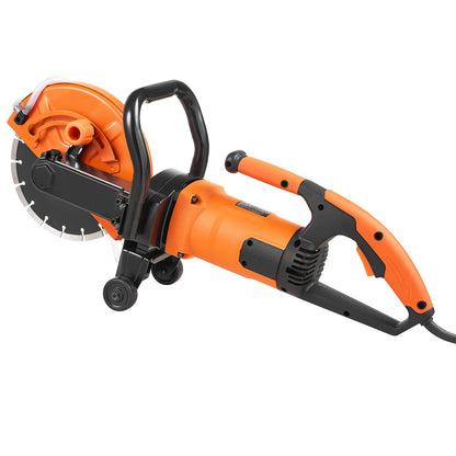 9'' elektrisk betongsåg våt/torrsåg med vattenpump och blad