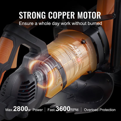 16'' elektrisk betongsåg våt/torrsåg med vattenpump och blad