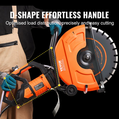 16'' elektrisk betongsåg våt/torrsåg med vattenpump och blad