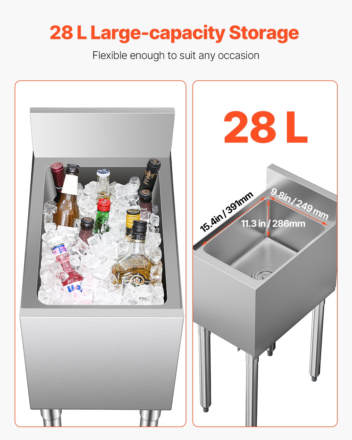 Commercial Ice Bin 28 L Wonderful Ice Bin with Sliding Lid Bottle Holder