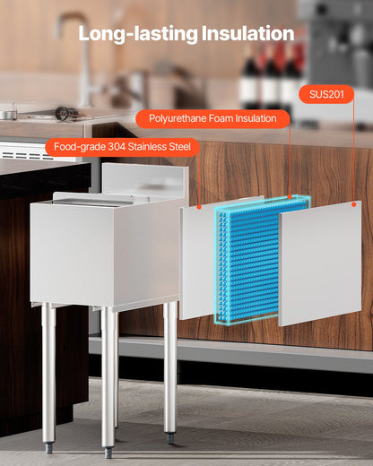 Commercial Ice Bin 28 L Wonderful Ice Bin with Sliding Lid Bottle Holder